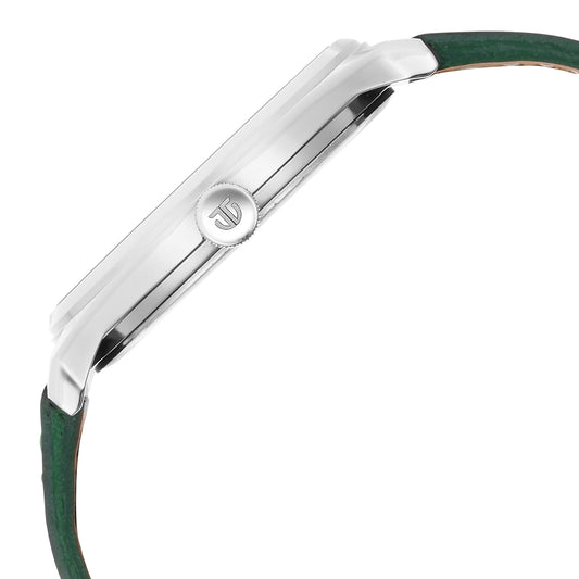 Urban Silver White Dial Leather Strap Watch (1802SL20)