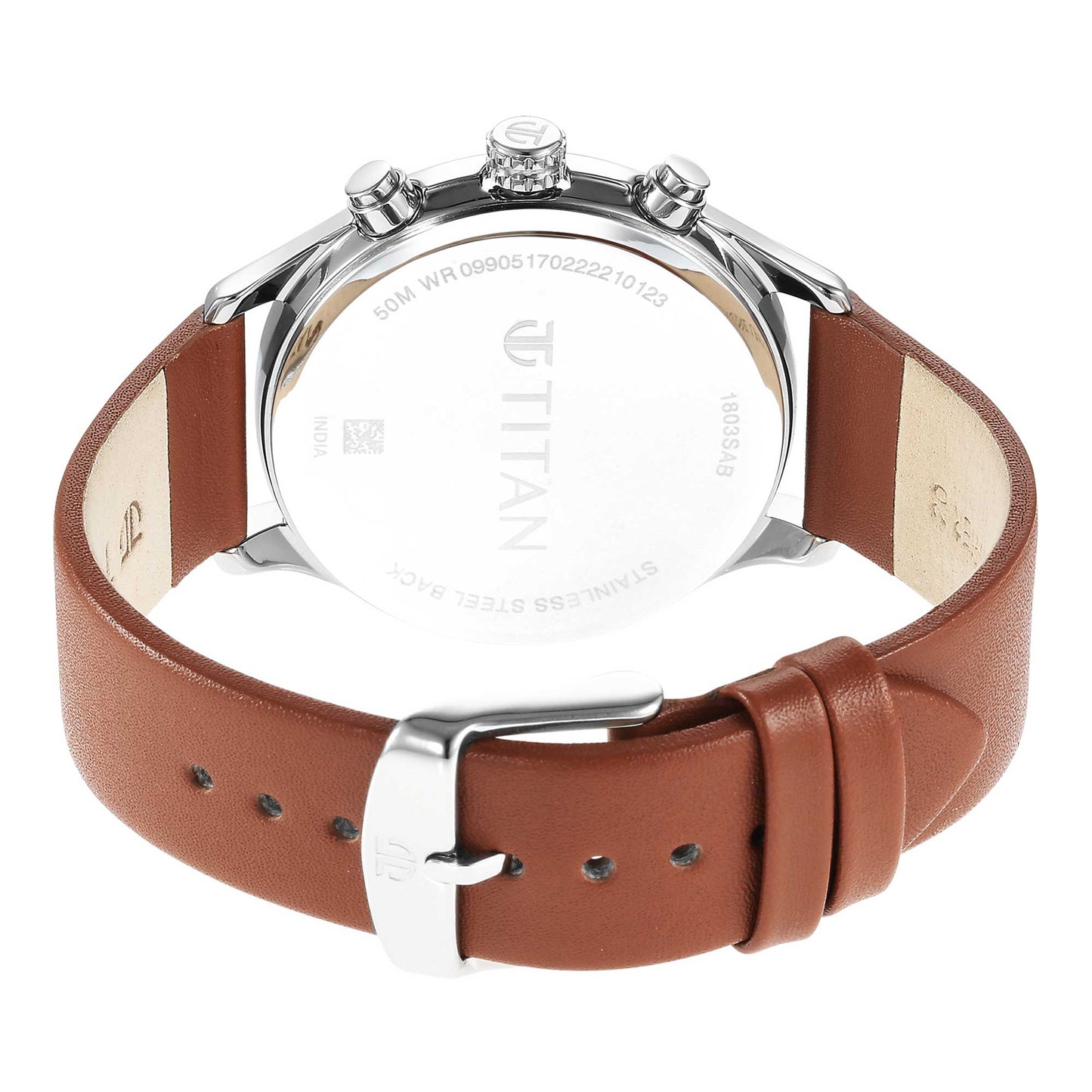 Titan Neo Silver Dial Multi Leather Strap watch for Men