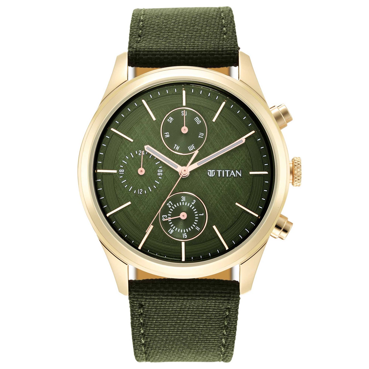 Neo Splash Green Dial Fabric Strap Watch (1805WP01)