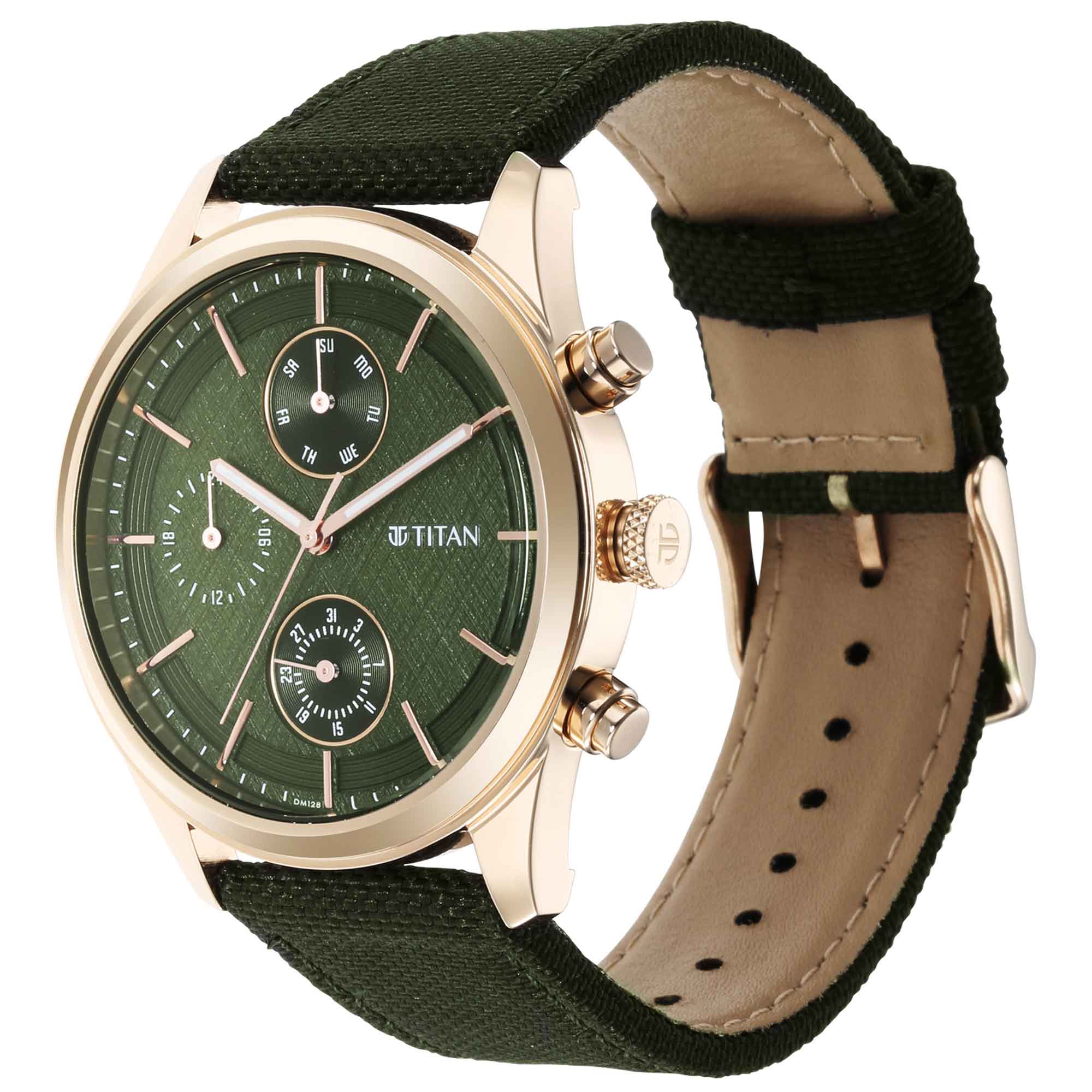 Neo Splash Green Dial Fabric Strap Watch (1805WP01)