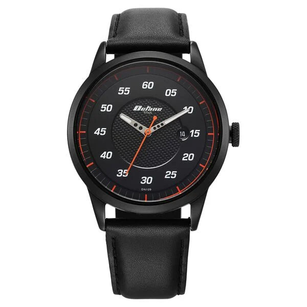 Titan Tuners Strap Material Leather Dial Colour Black 1806NL05