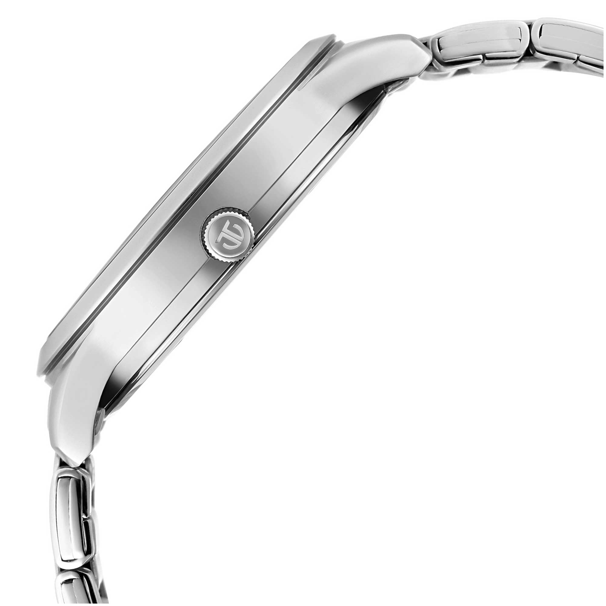 Titan Quartz Analog with Date Black Dial Metal Strap Watch for Men