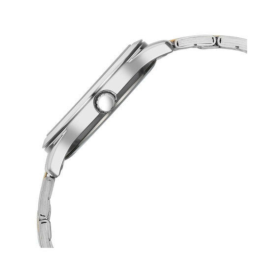 Titan Silver White Dial Alog Watch for Men