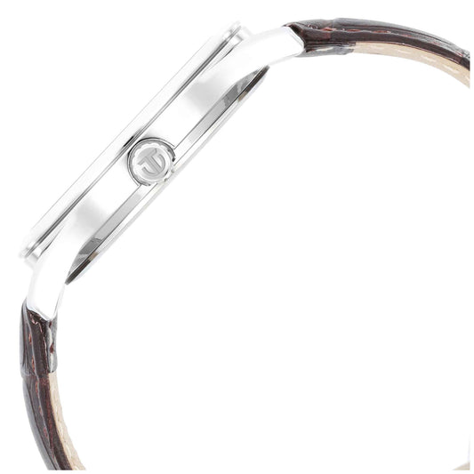 Titan Exclusive Silver Dial Brown Leather Strap Analog Watch for Men