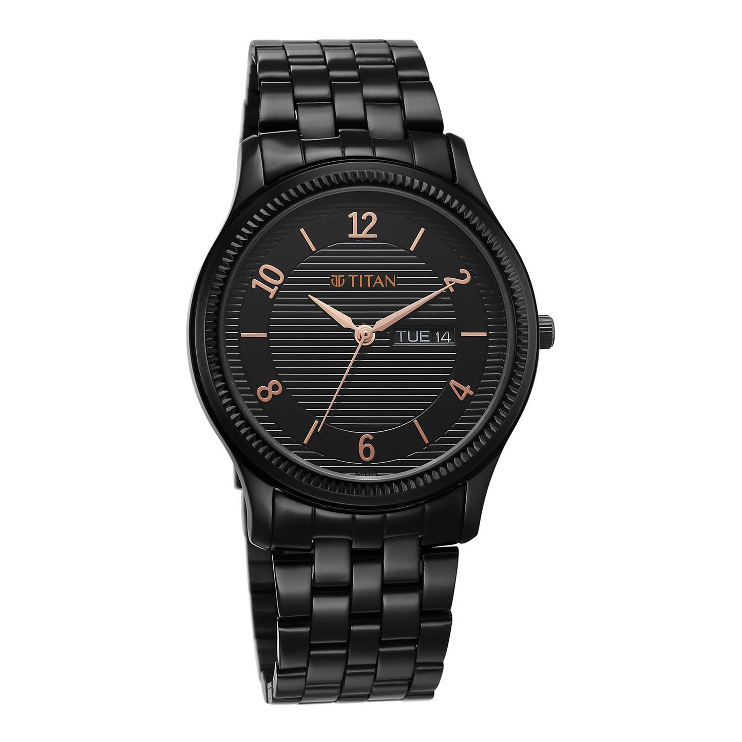 Titan Karishma Black Dial Watch for Men (1824NM01)