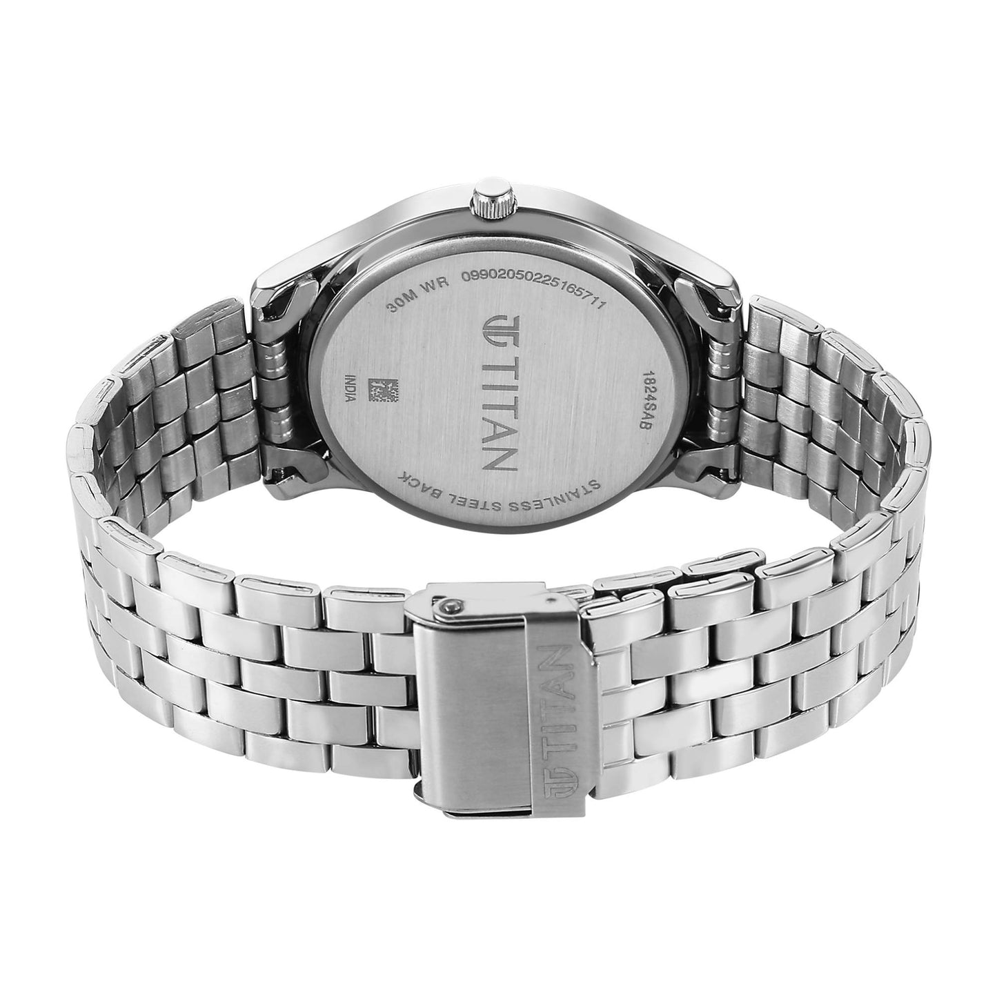 Titan Karishma Black Dial Silver Stainless Steel Strap Analog Watch For Men