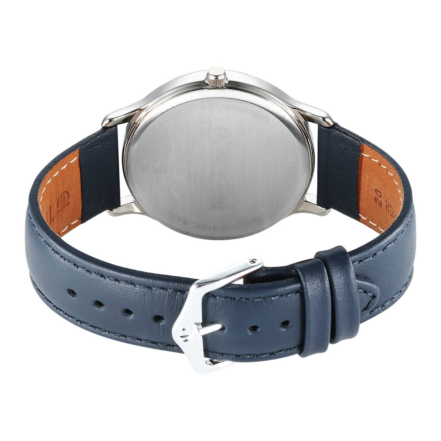 Titan Karishma Blue Dial Leather Strap Analog with Day-Date Watch for Men