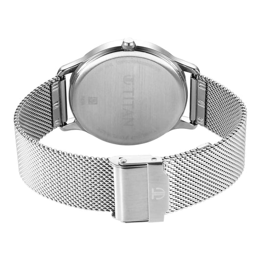 Titan Karishma Silver Dial Metal Strap Analog Watch for Men