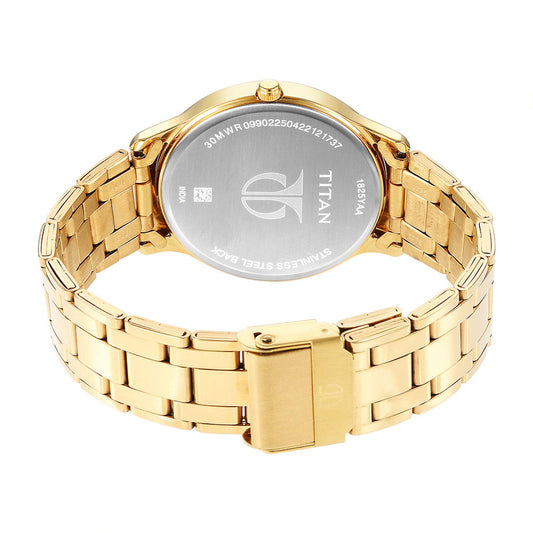 Karishma Radiance Champagne Dial Alog Watch for Men (1825YM08)