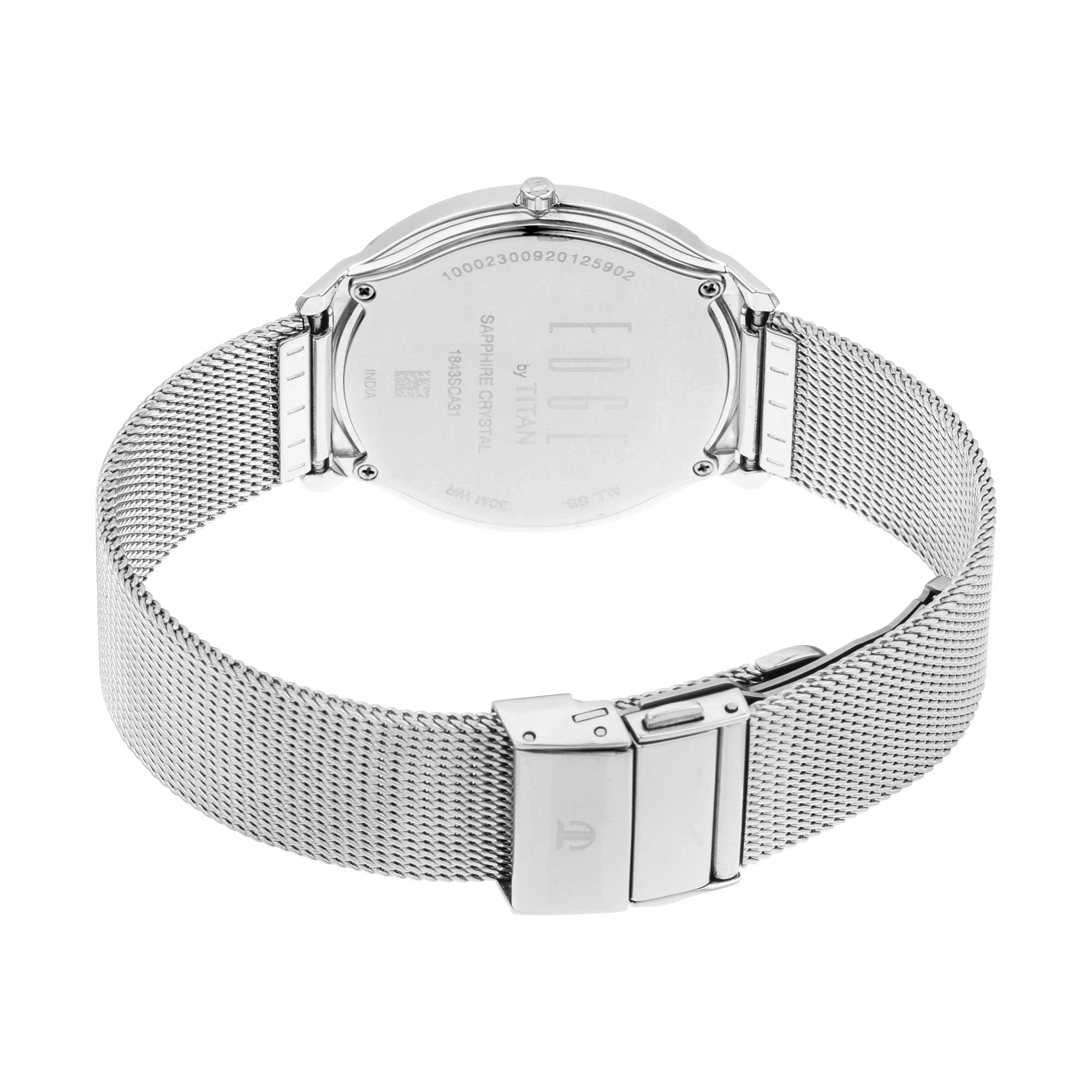 Titan Minimals Grey Dial Analog Stainless Steel Strap Watch for Men