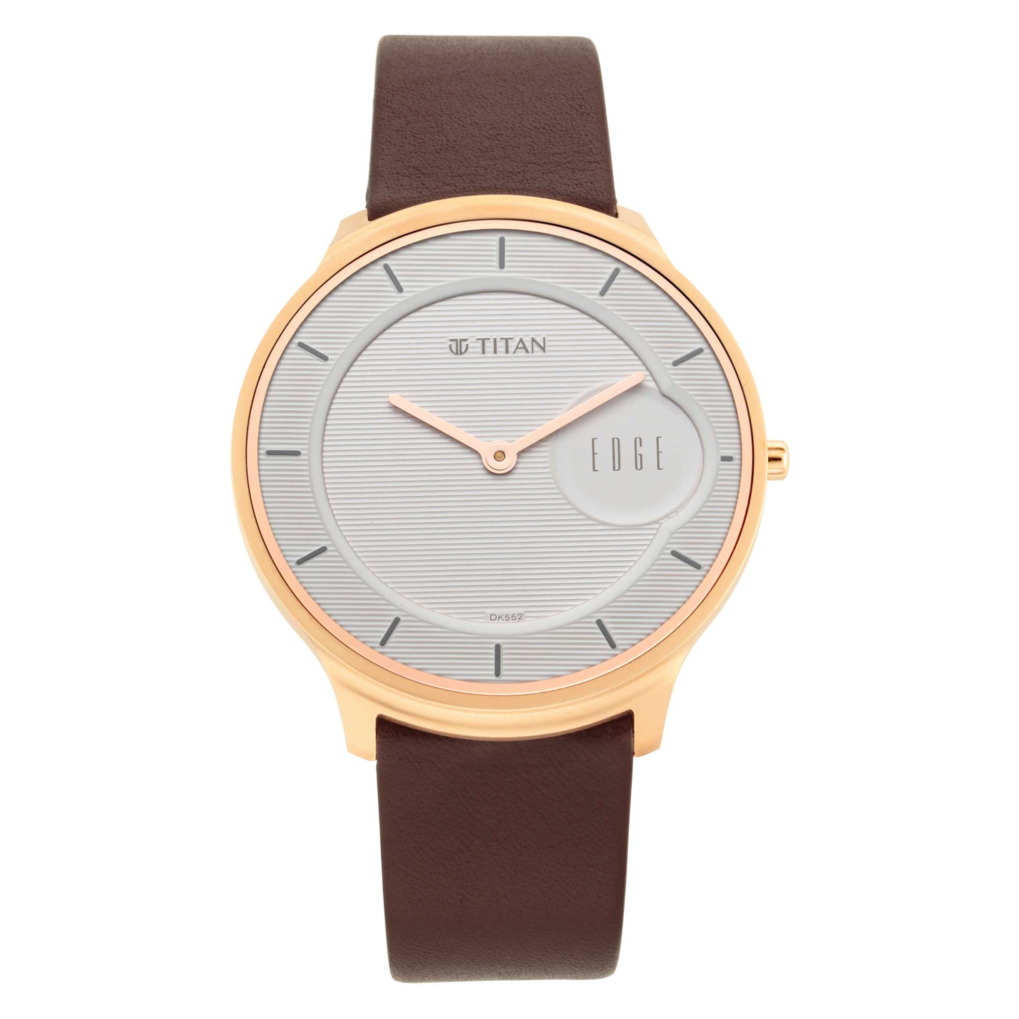 Titan Quartz Analog White Dial Leather Strap Watch for Men