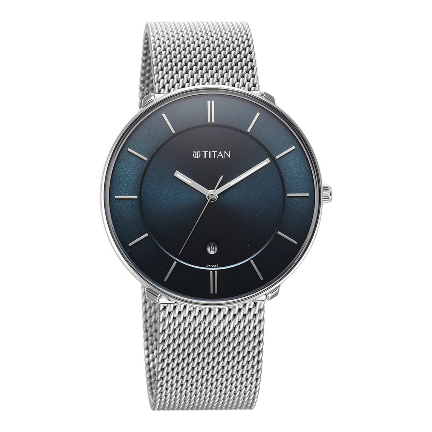 Titan Noir Blue Dial Analog Stainless Steel Strap Watch for Men