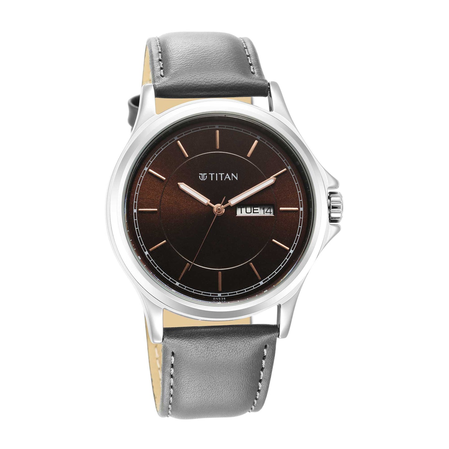 Titan Urban Brown Dial Analog Leather Strap Watch for Men