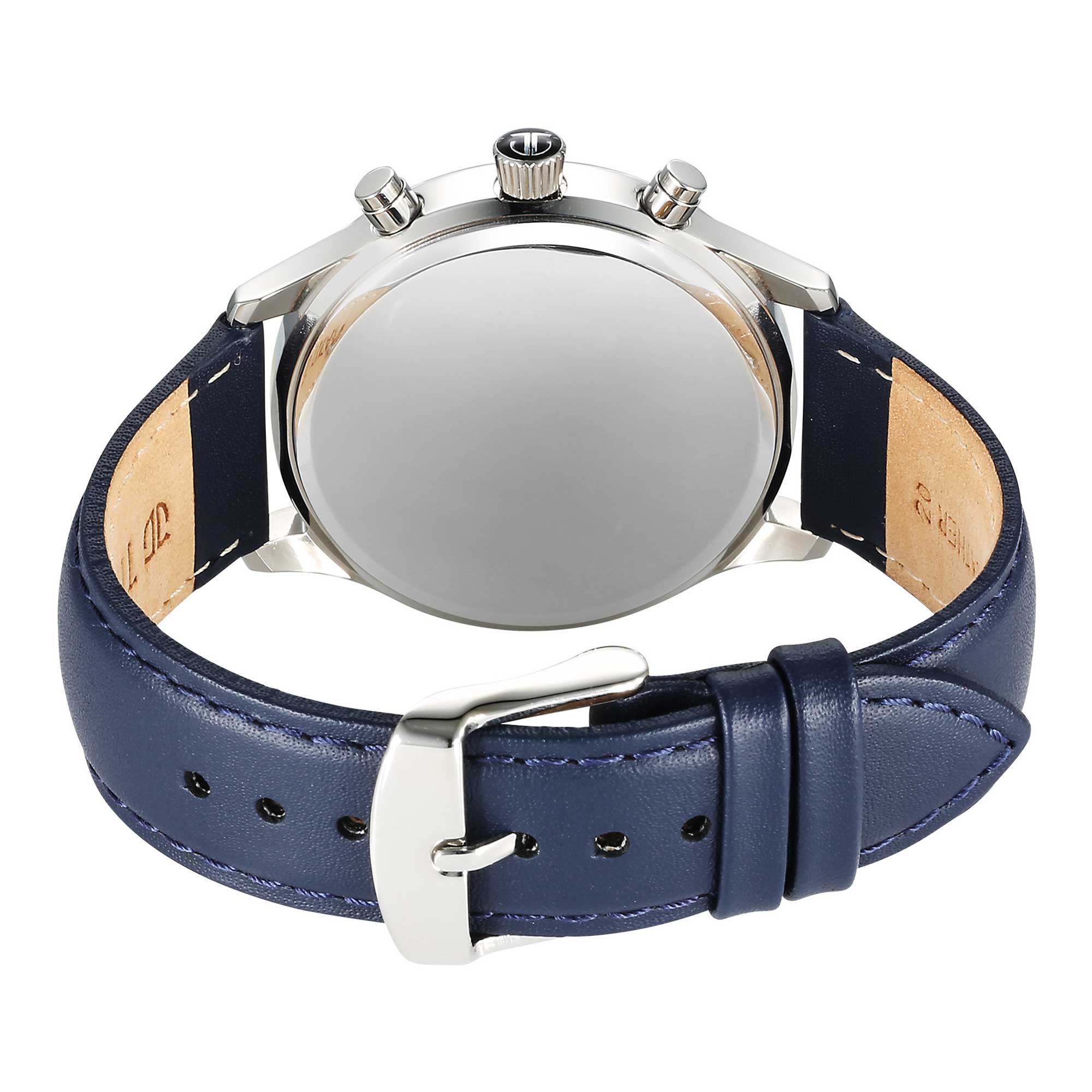 Titan Sapphire Multifunction Quartz Analog with Day and Date Blue Dial Leather Strap Watch for Men