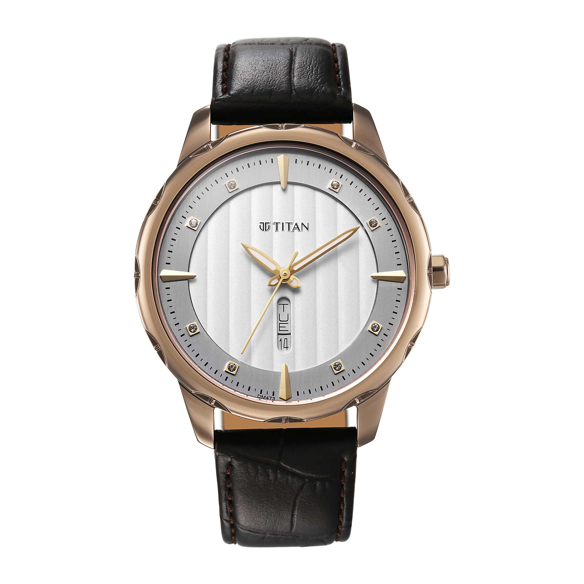 Titan Regalia Opulent White Dial Watch for Men (1875QL01)
