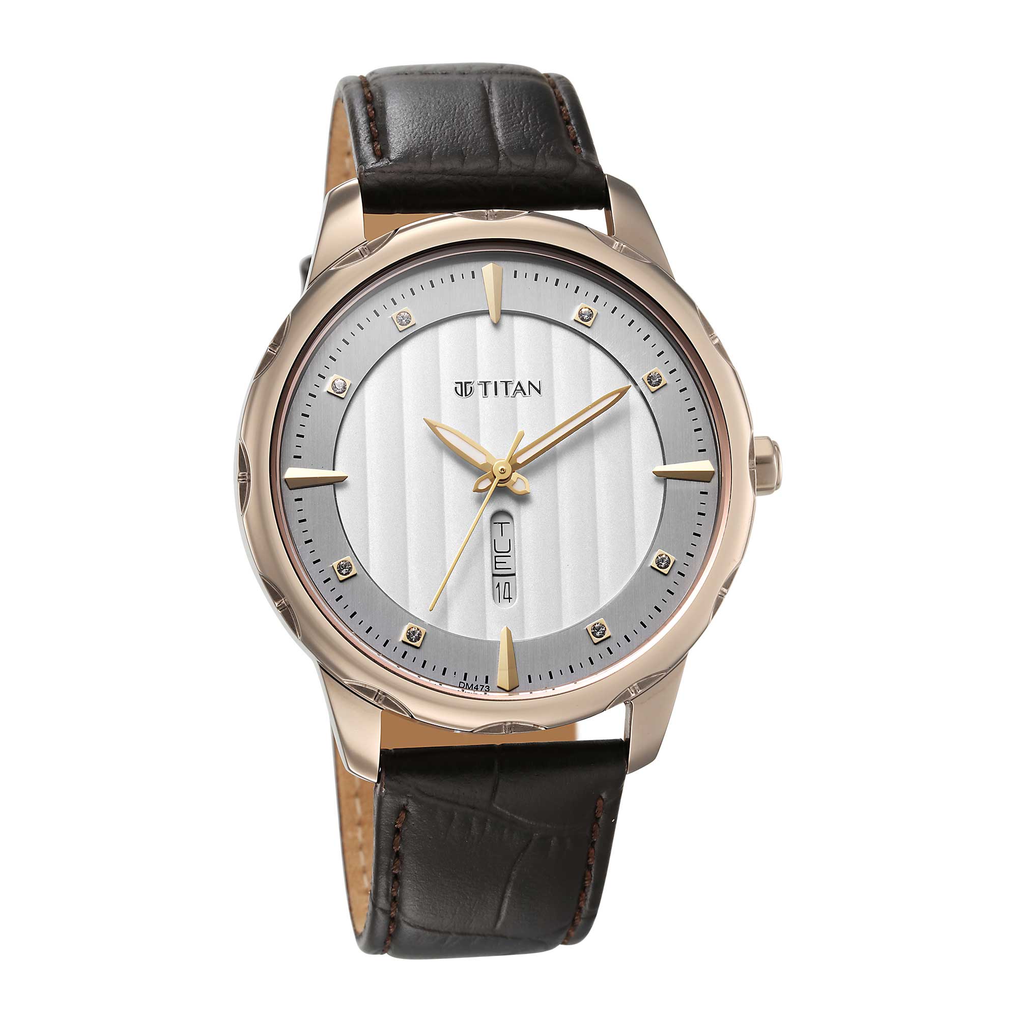 Titan Regalia Opulent White Dial Watch for Men (1875QL01)