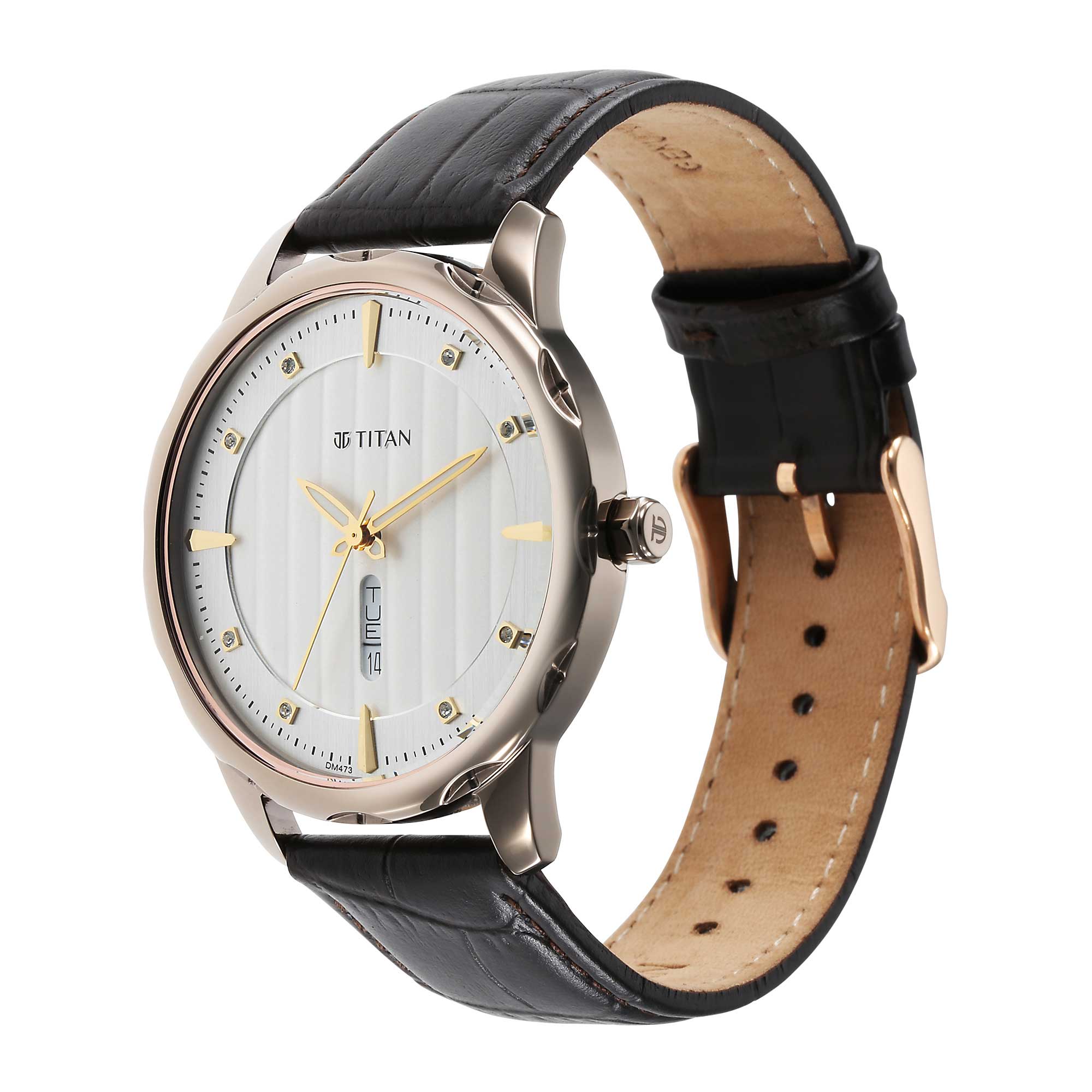 Titan Regalia Opulent White Dial Watch for Men (1875QL01)