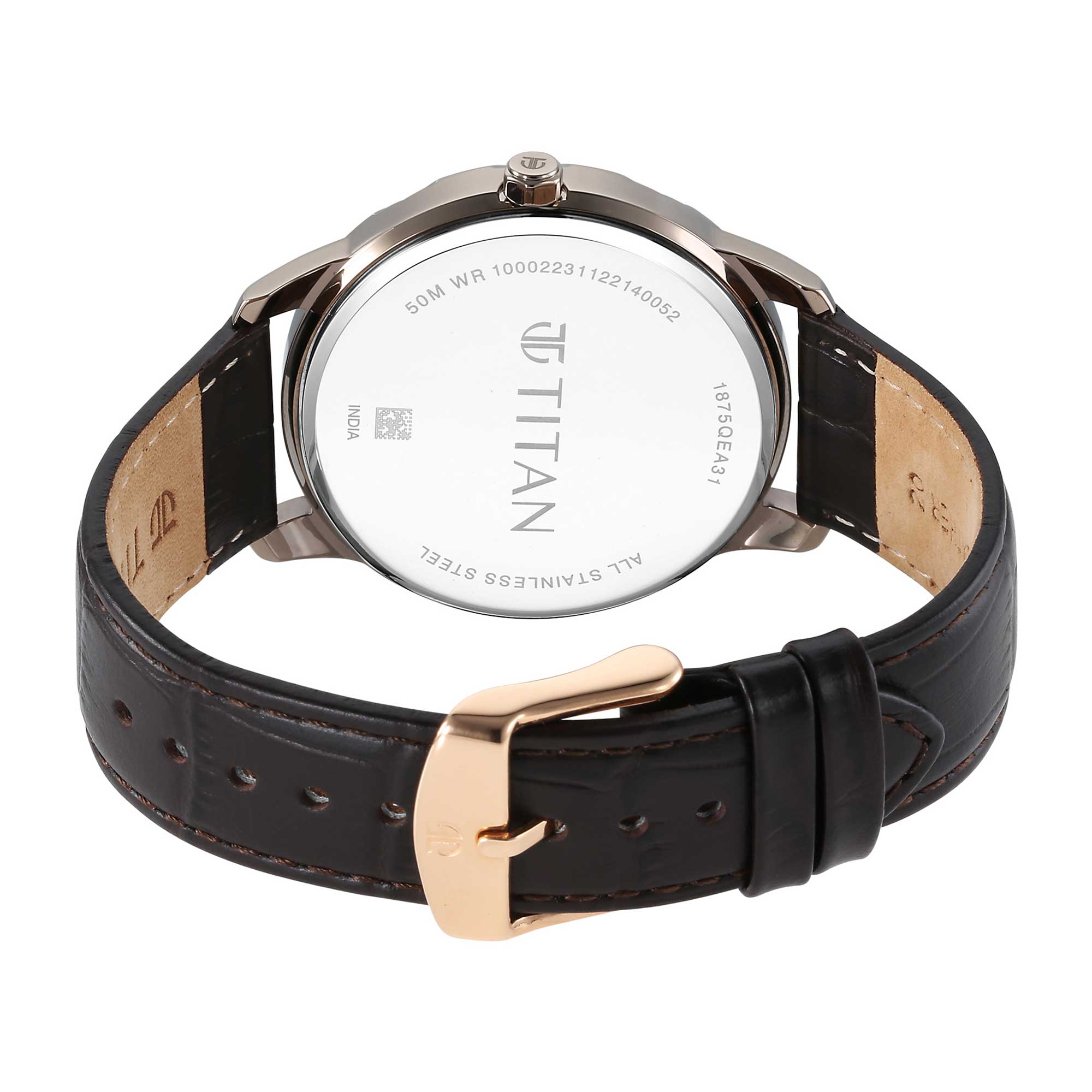 Titan Regalia Opulent White Dial Watch for Men (1875QL01)