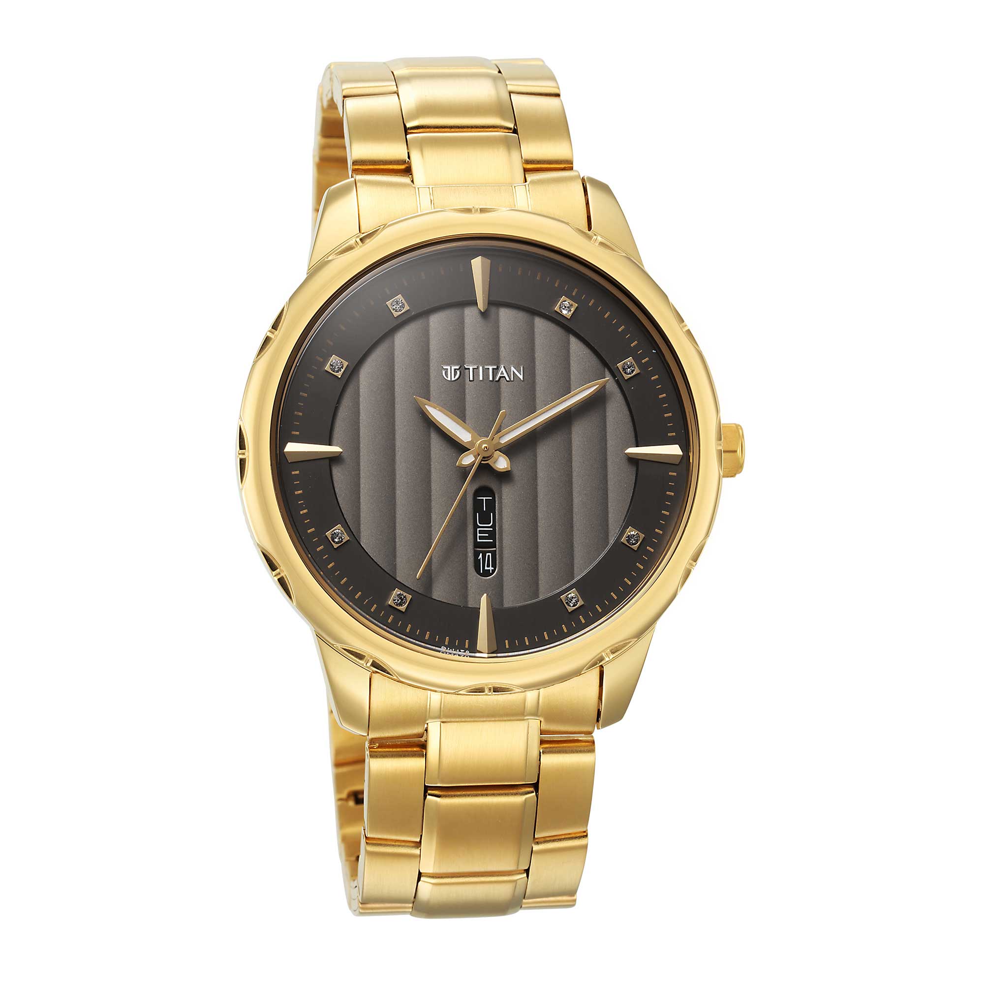 Titan Regalia Opulent Black Dial Watch for Men