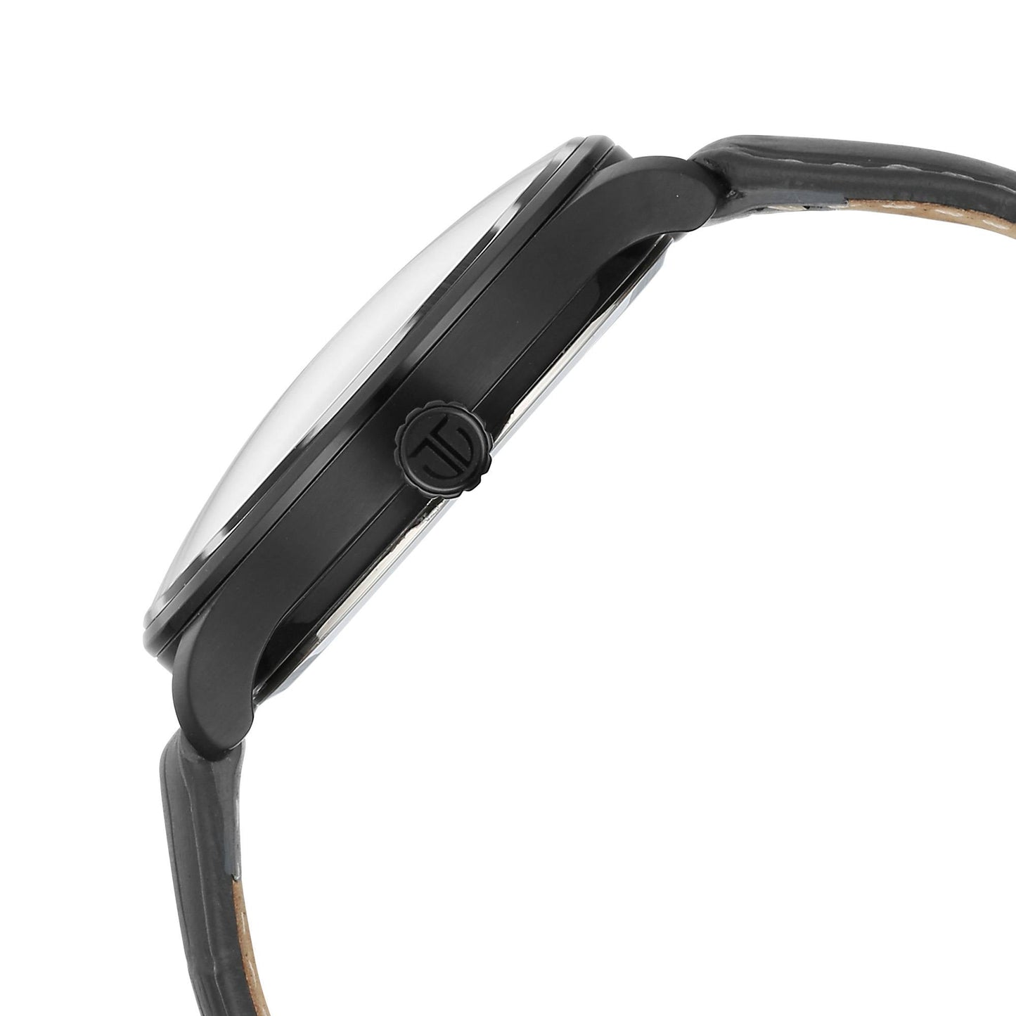 Titan Stellar Analog with Earth Disc and Gray Dial Gray Leather Strap Watch for Men 1890NL01