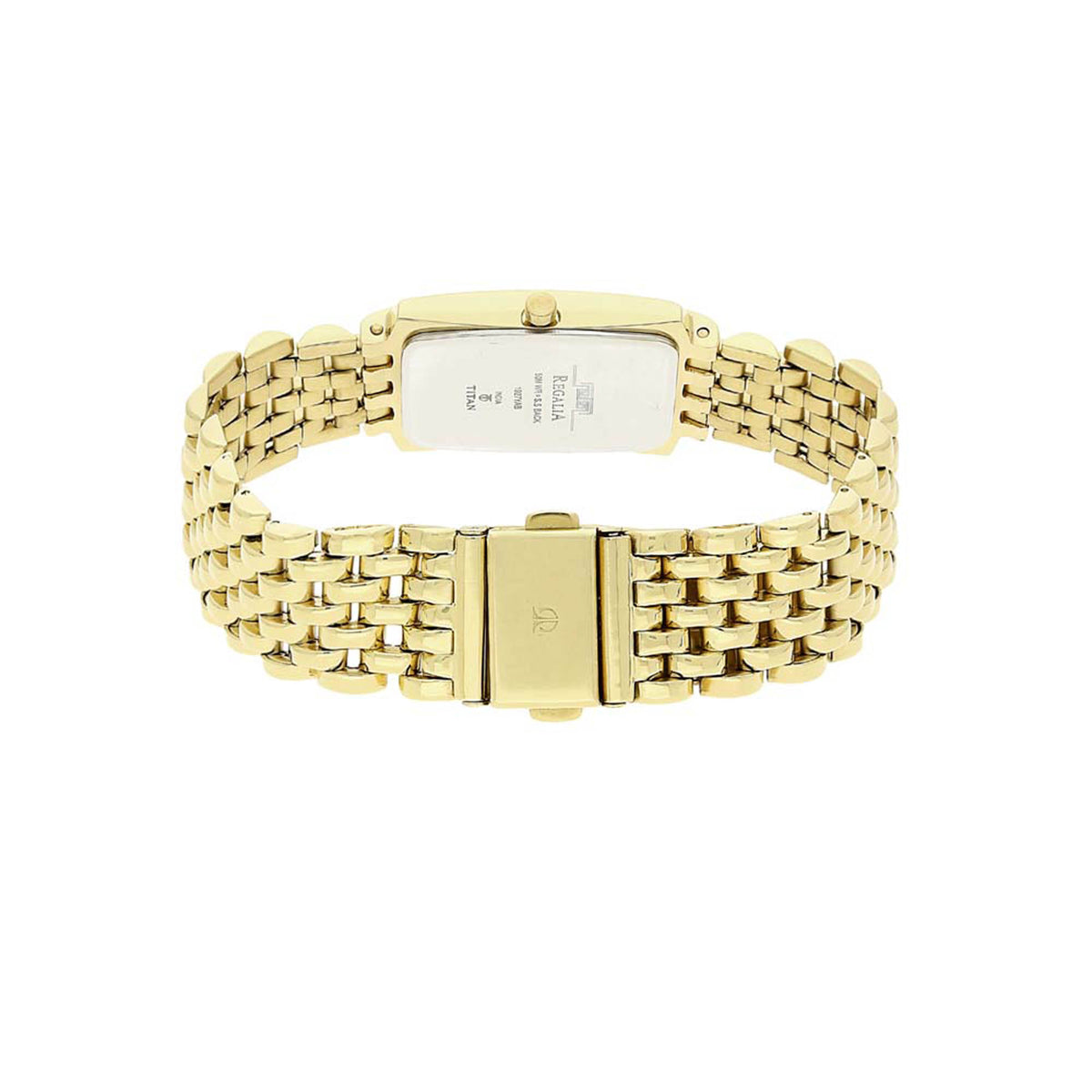 Titan White Dial Gold Metal Strap Analog with Date Watch for Men