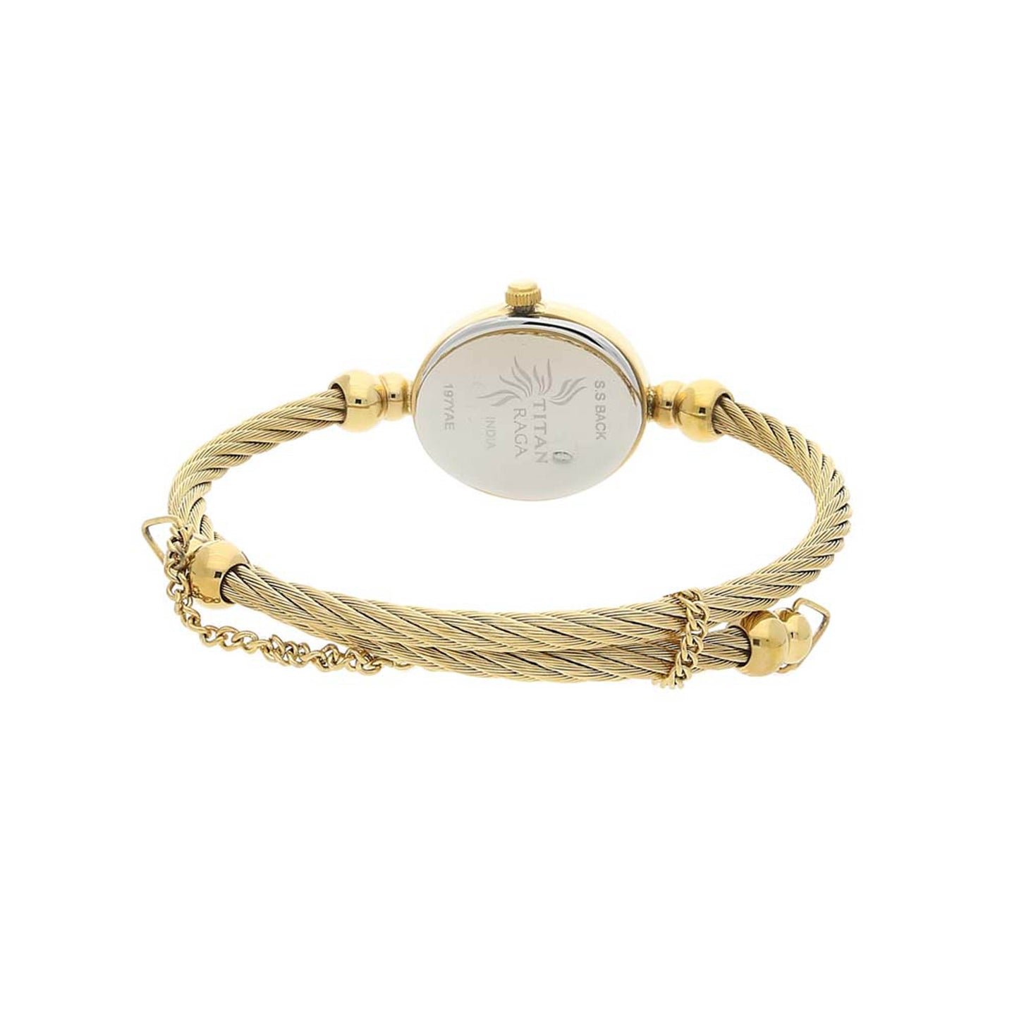 Titan Raga White Dial Analog Stainless Steel Strap watch for Women