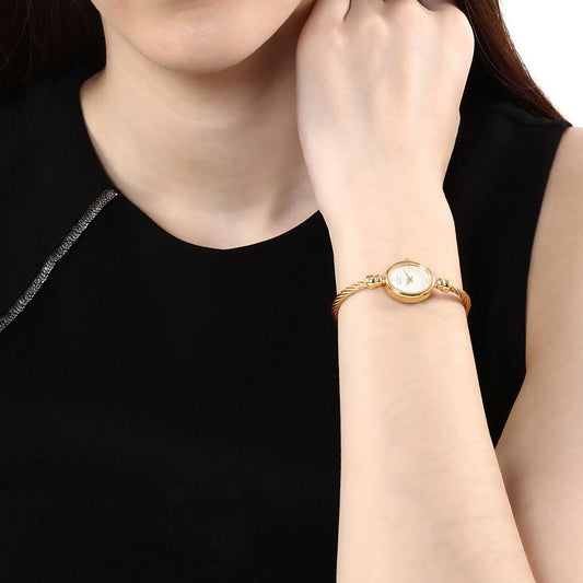 Titan Raga White Dial Analog Stainless Steel Strap watch for Women