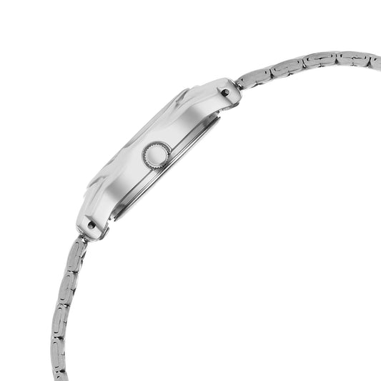 Titan Karishma Pink Dial Silver Stainless Steel Strap Analog Watch for Women