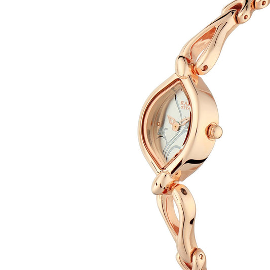 Titan Raga Silver Dial Alog Watch for Women (2455WM01)