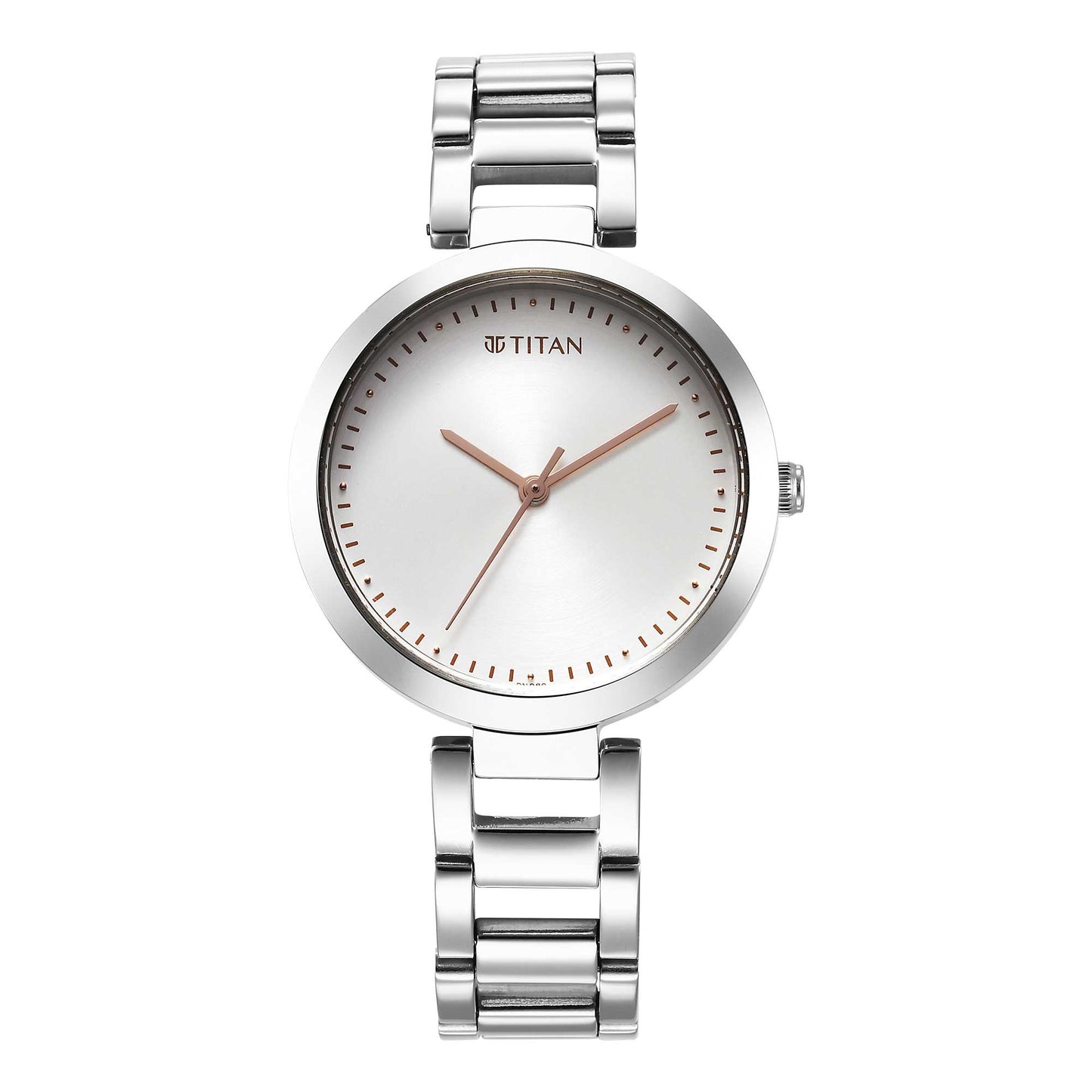 Titan Workwear Silver Dial Metal Strap Analog Watch for Women