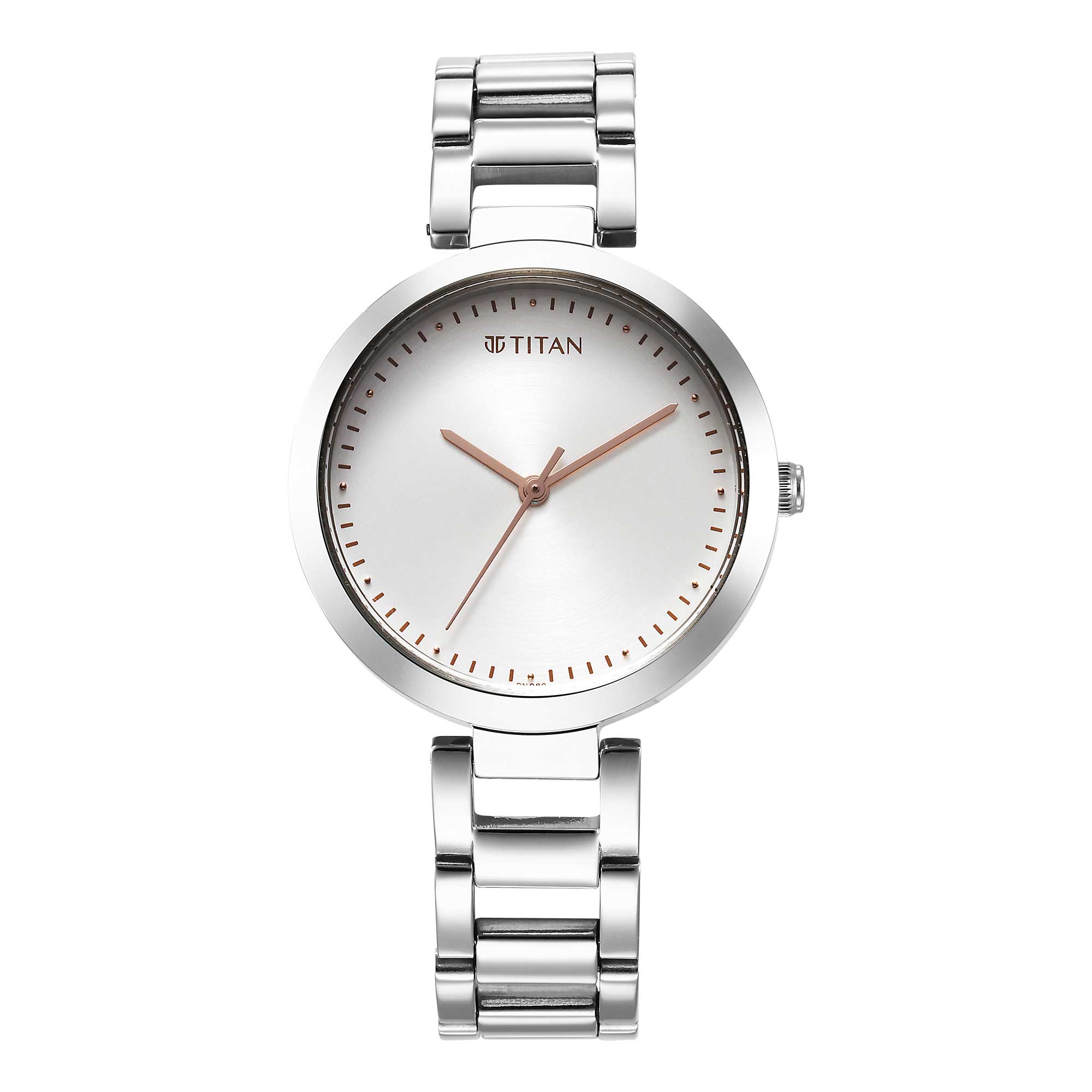Titan Workwear Silver Dial Metal Strap Analog Watch for Women