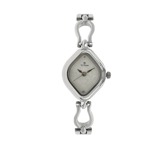 Titan Silver Special Dial Metal Strap Analog Watch for Women