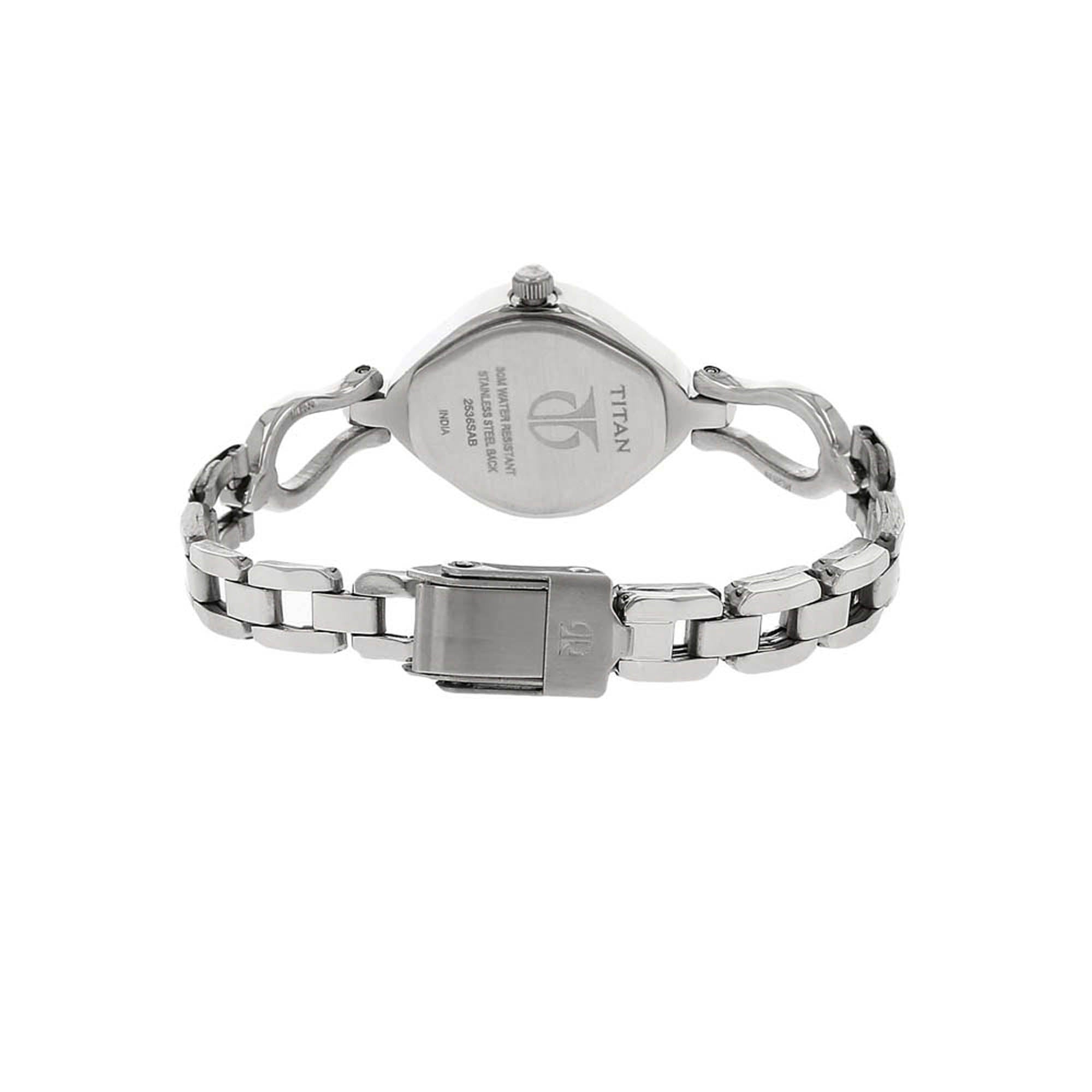 Titan Silver Special Dial Metal Strap Analog Watch for Women