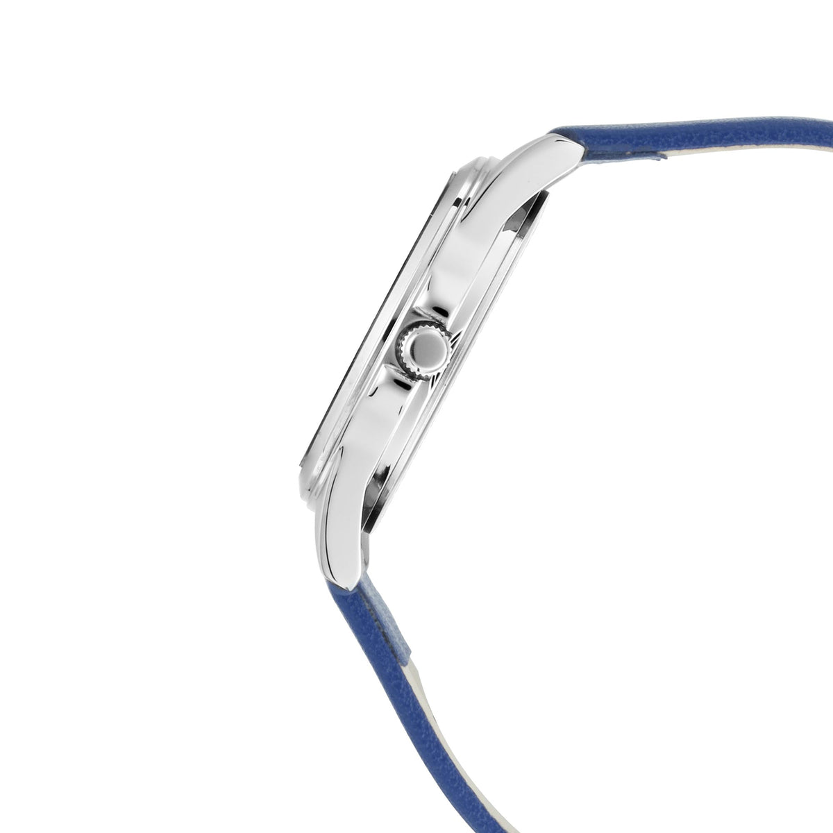 Titan Fashion Silver Dial Blue Leather Strap Analog Watch for Women
