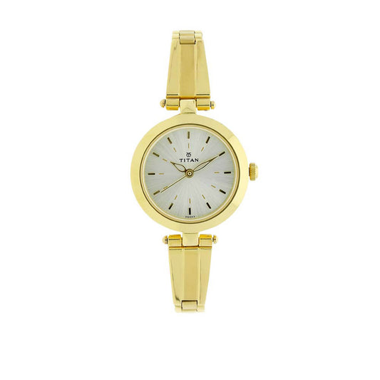 Titan Karishma Champagne Dial Alog Watch for Women (2574YM01)
