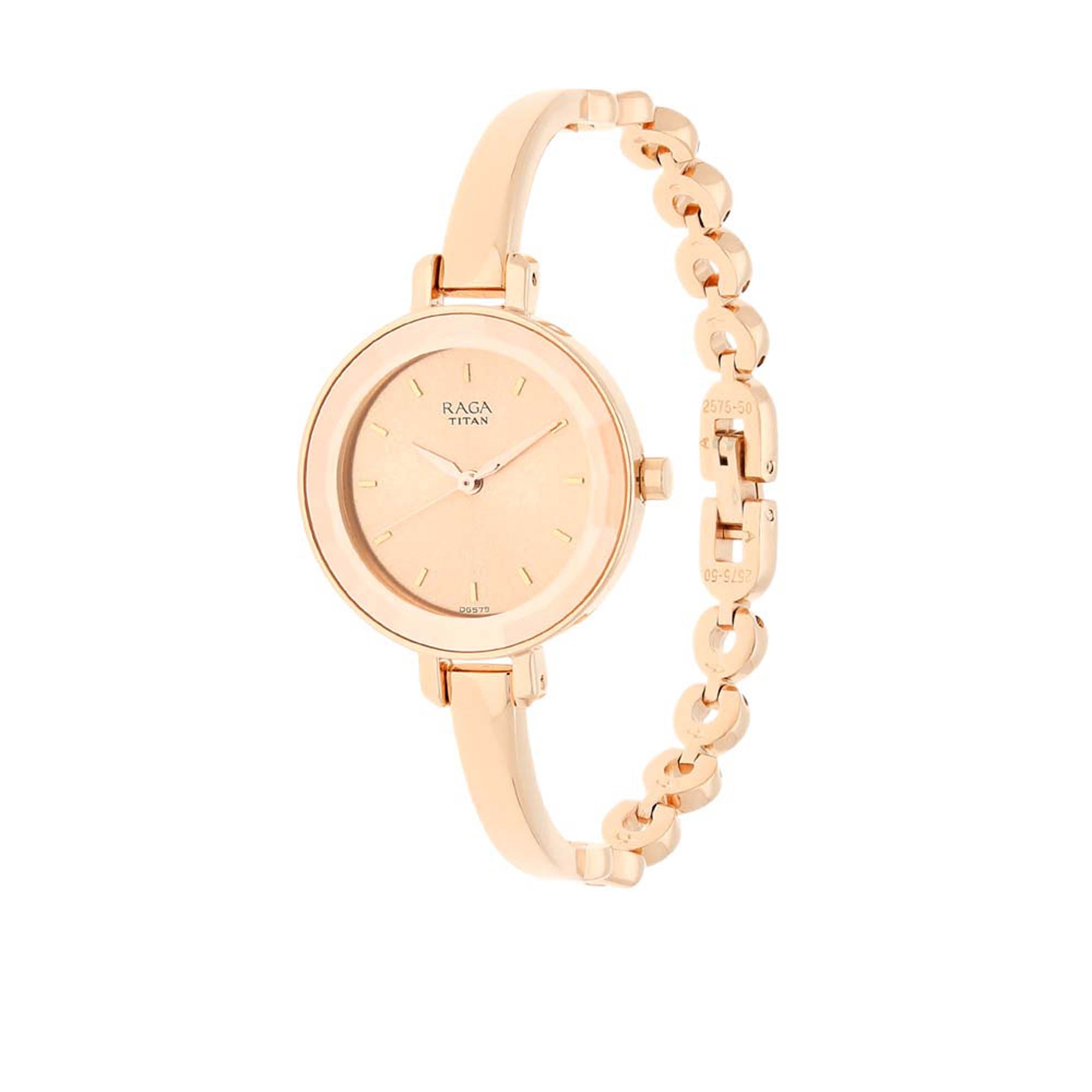 Titan Raga Viva Rose Gold Dial Alog Watch for Women (2575WM01)