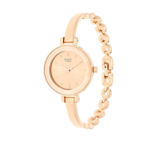 Titan Raga Viva Rose Gold Dial Alog Watch for Women (2575WM01)