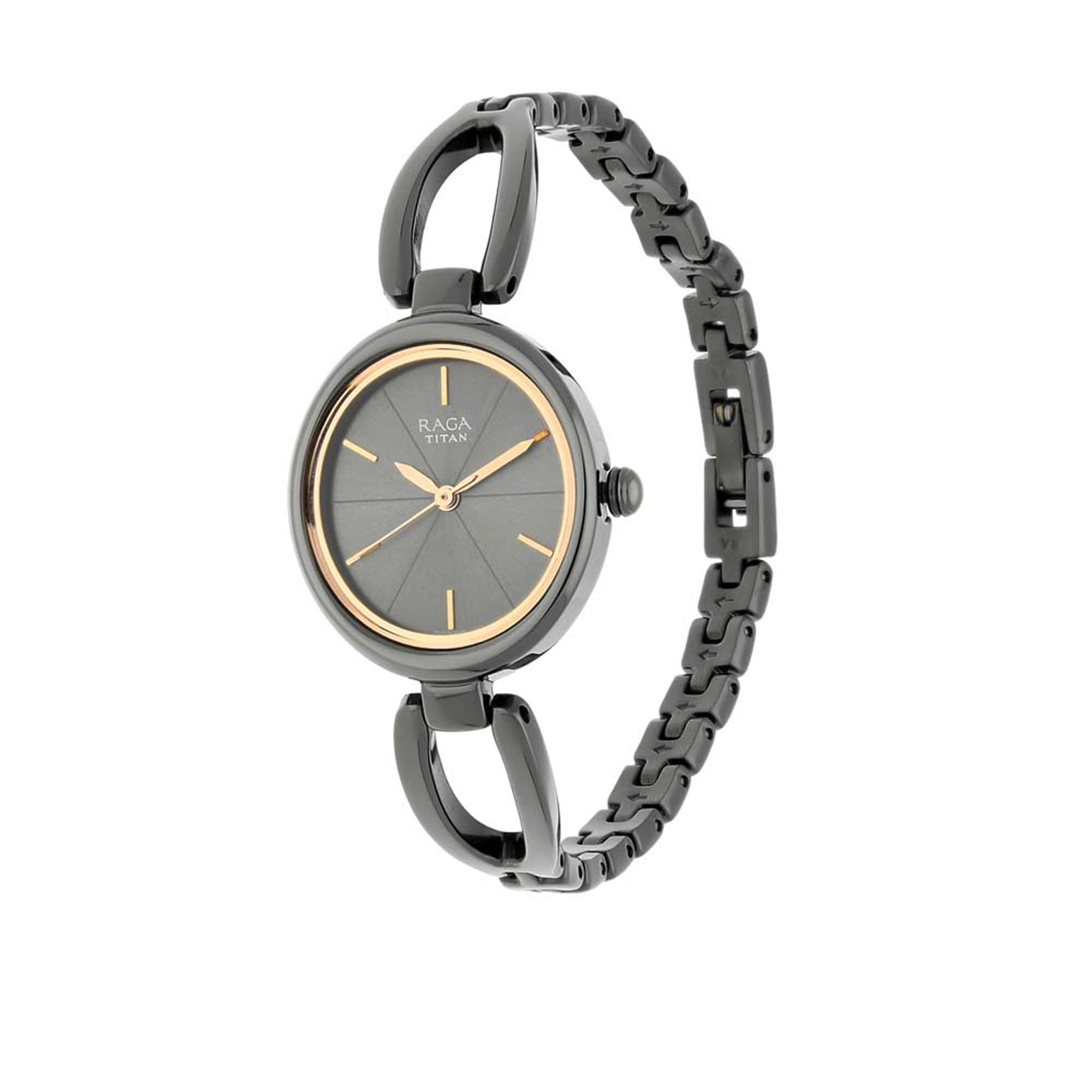 Titan Raga Viva Anthracite Dial Women Watch With Metal Strap