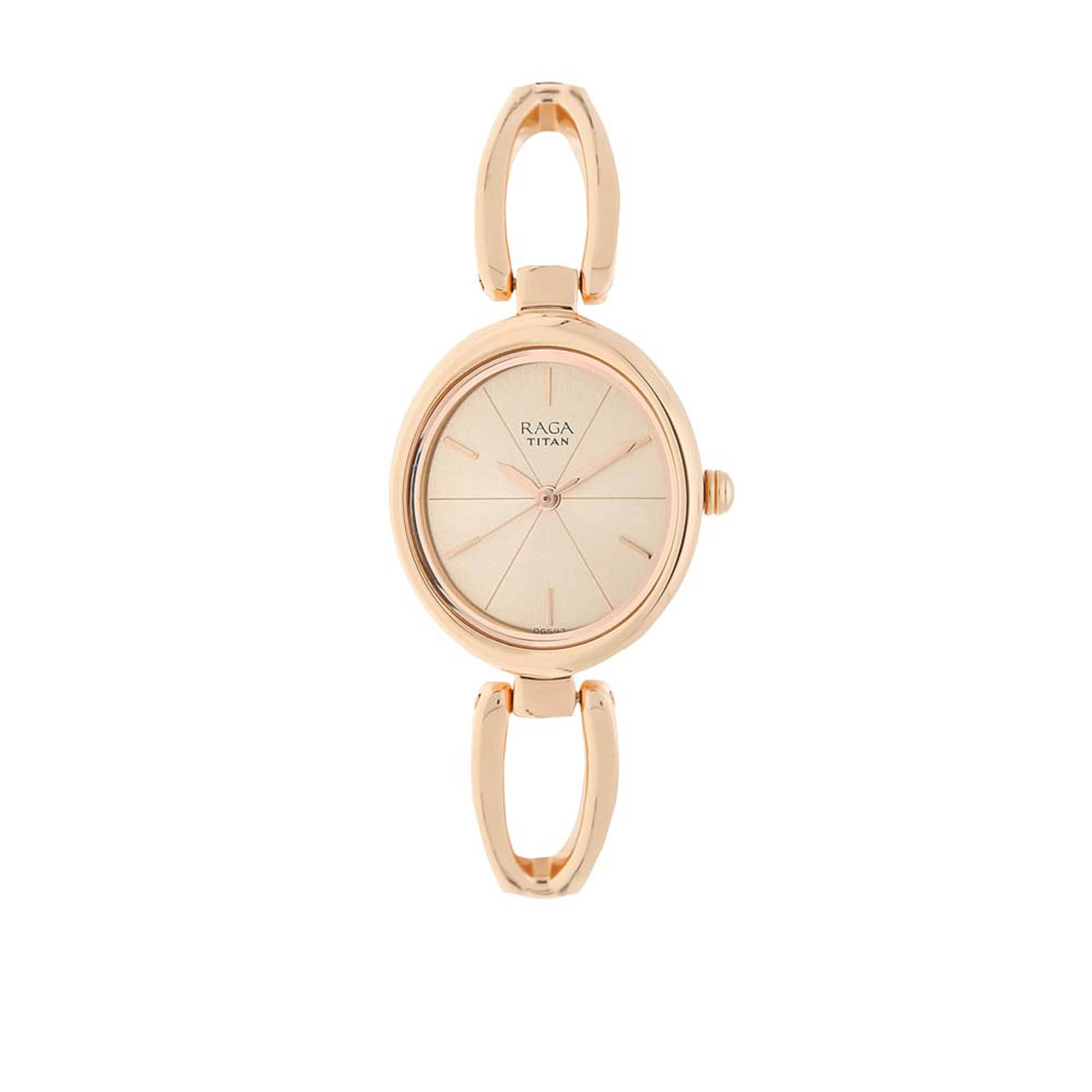 Titan Raga Viva Rose Gold Dial Alog Watch for Women (2579WM01)