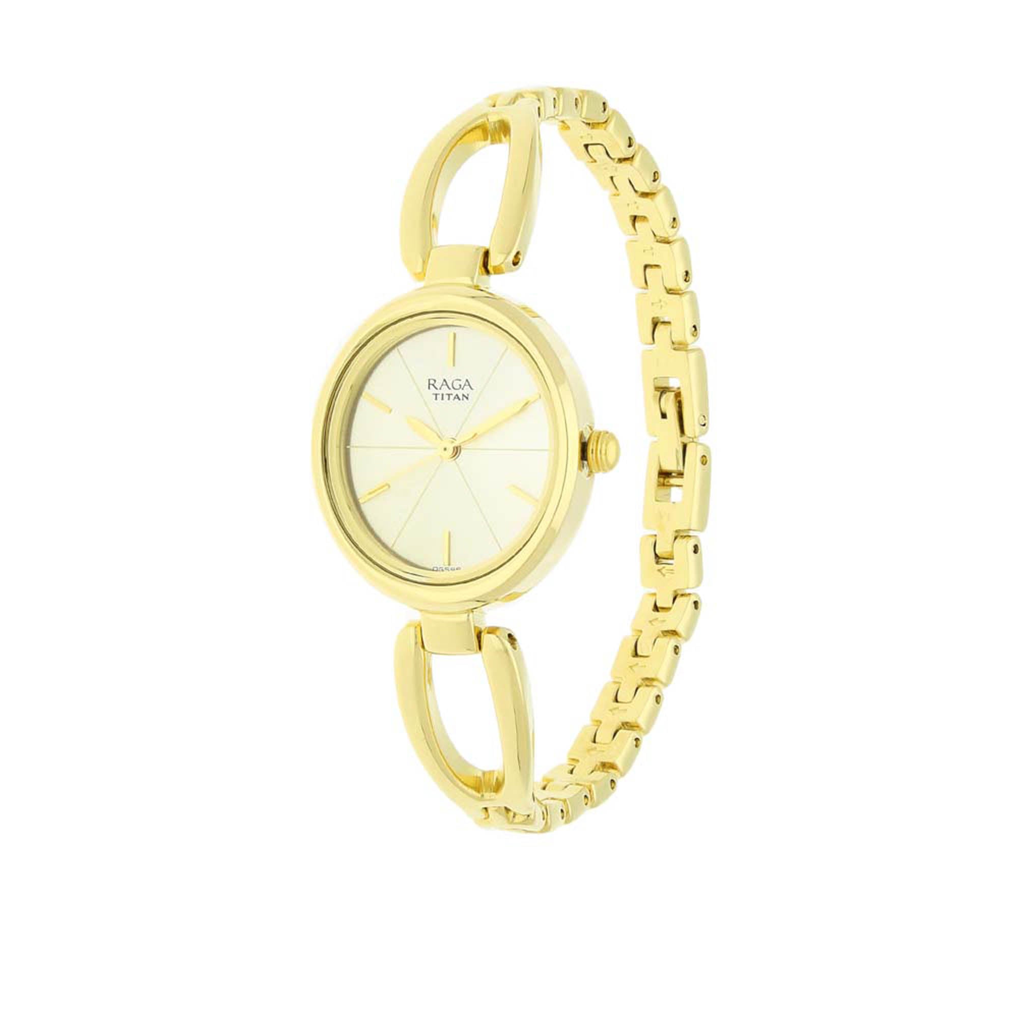 Titan Raga Viva Champange Dial Alog Watch for Women (2579YM01)