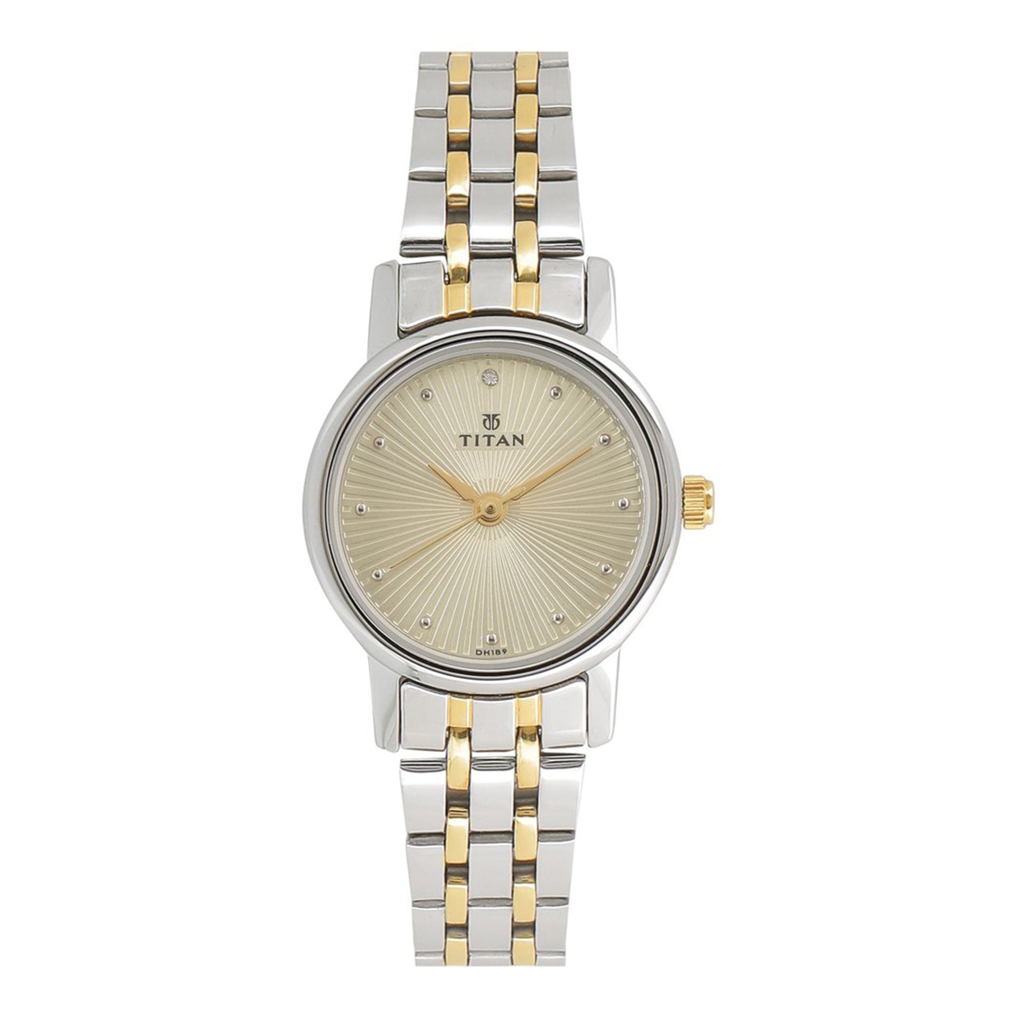 Titan Karishma Champagne Dial Alog Watch for Women (2593BM01)