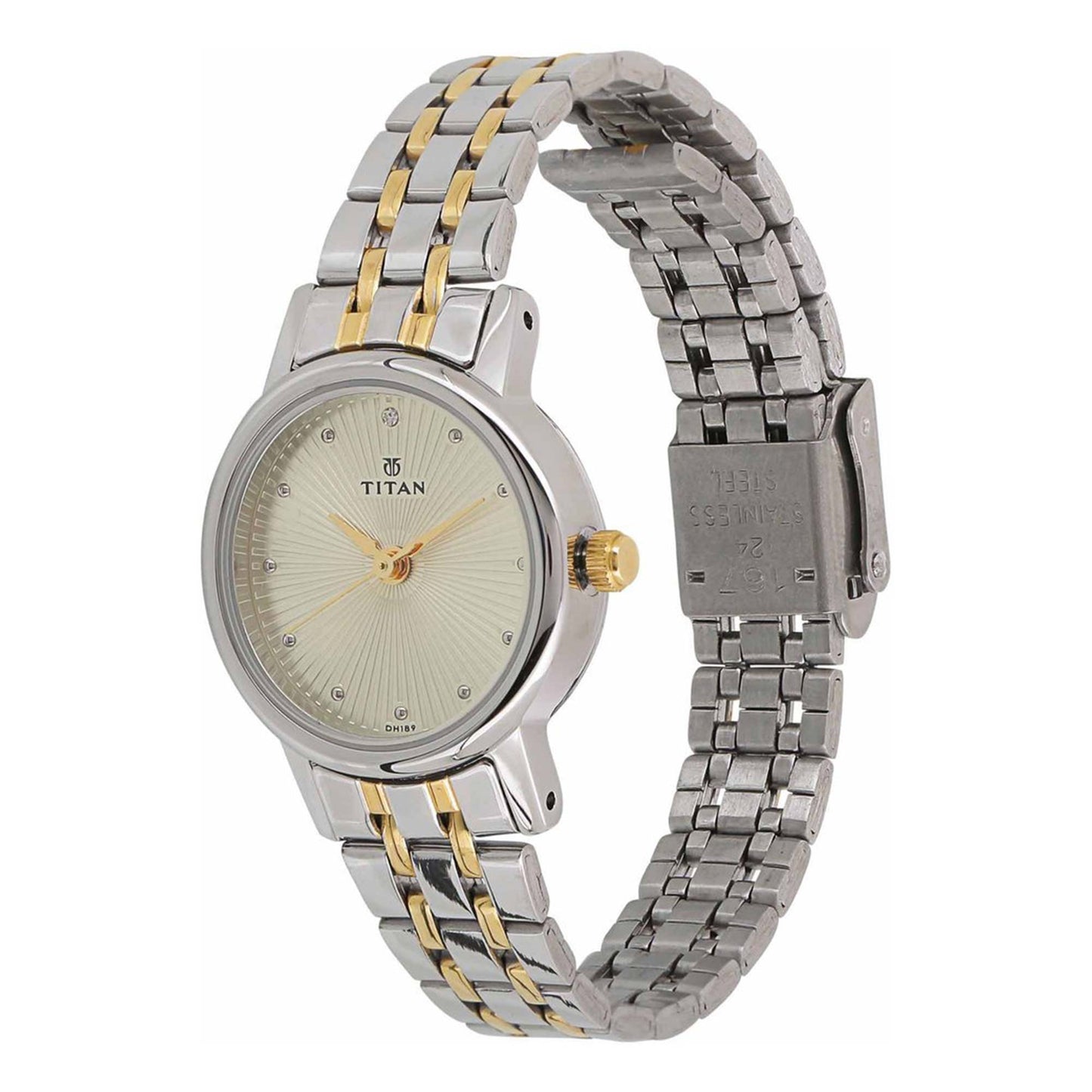 Titan Karishma Champagne Dial Alog Watch for Women (2593BM01)
