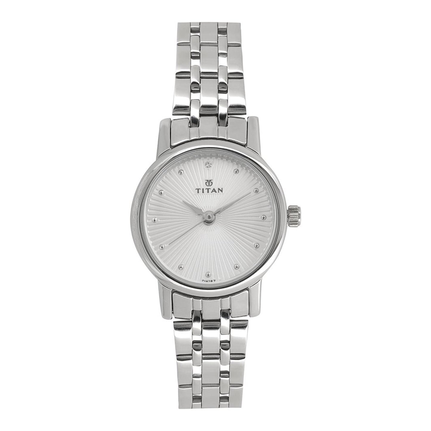 Titan Karishma Silver Dial Alog Watch for Women (2593SM01)