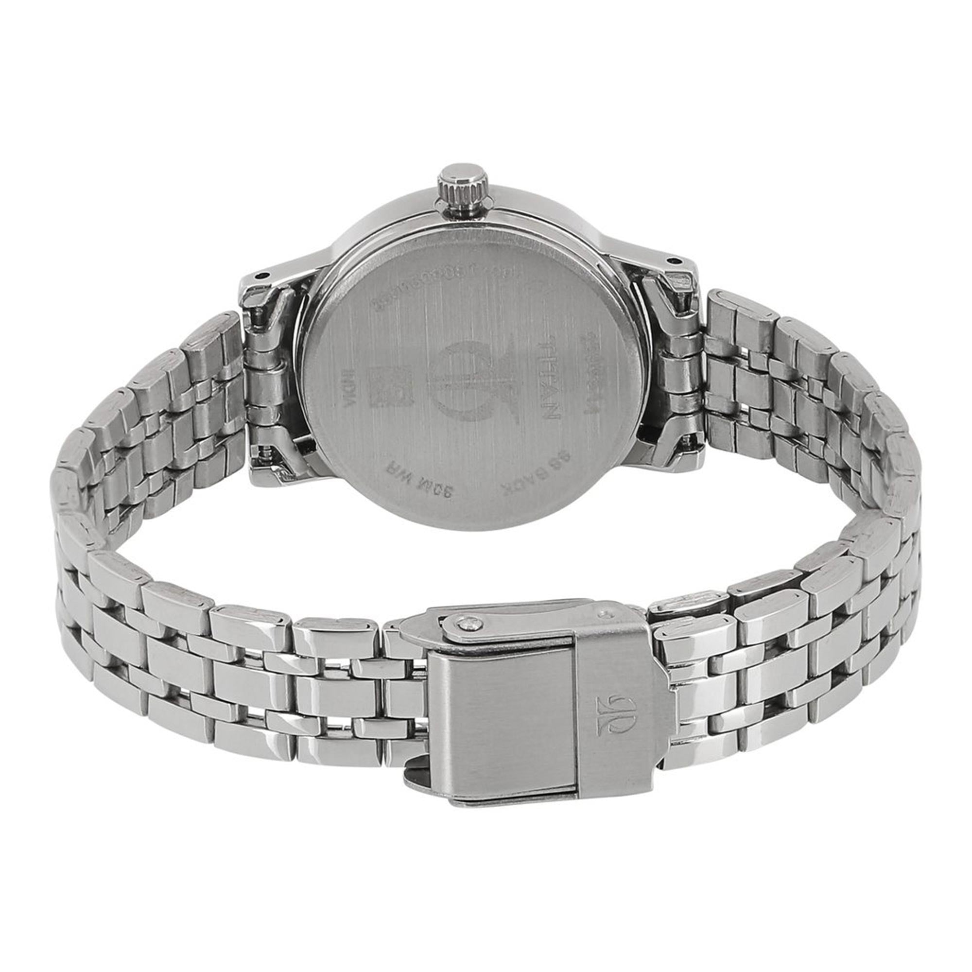 Titan Karishma Silver Dial Alog Watch for Women (2593SM01)