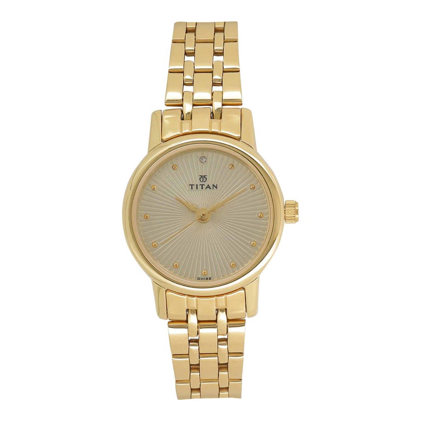 Titan Karishma Champagne Dial Alog Watch for Women (2593YM01)