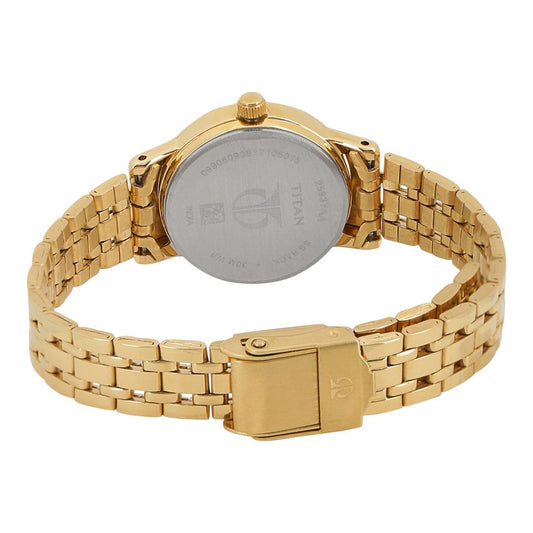 Titan Karishma Champagne Dial Alog Watch for Women (2593YM01)