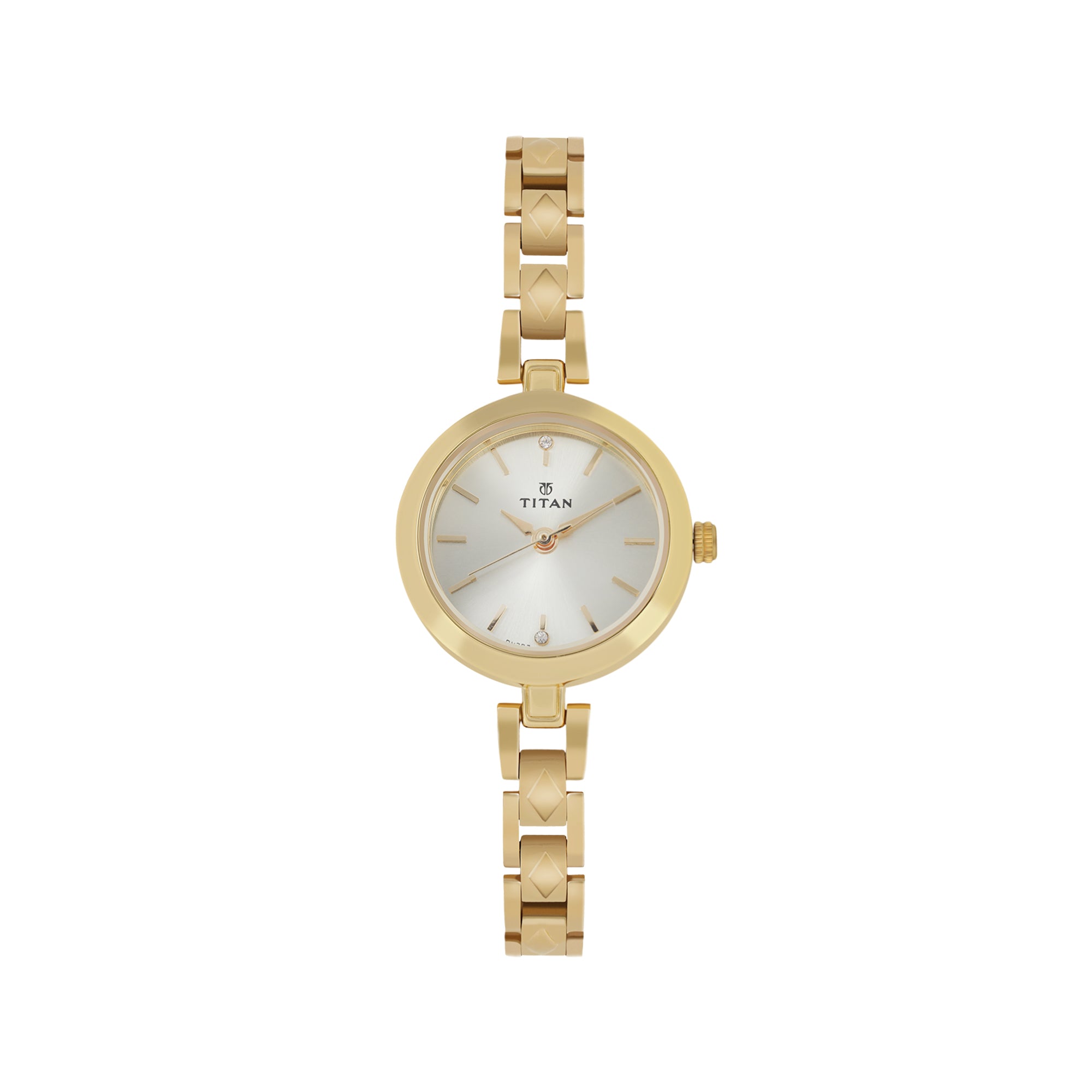 Titan Karishma Champagne Dial Alog Watch for Women (2598YM01)