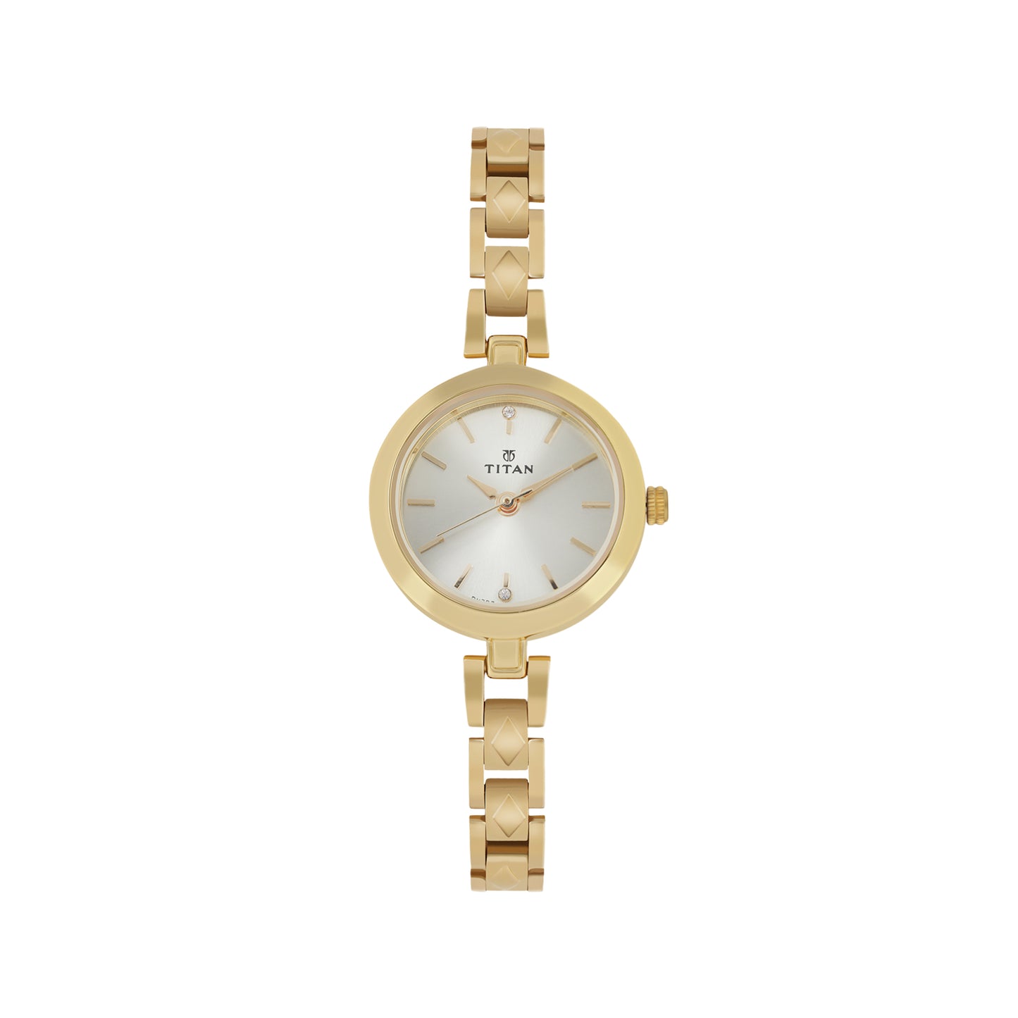 Titan Karishma Champagne Dial Alog Watch for Women (2598YM01)