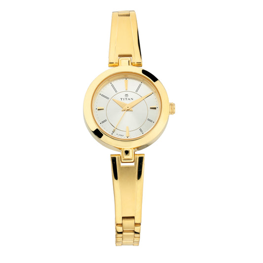 Silver Dial Metal Strap Watch (2598YM02)