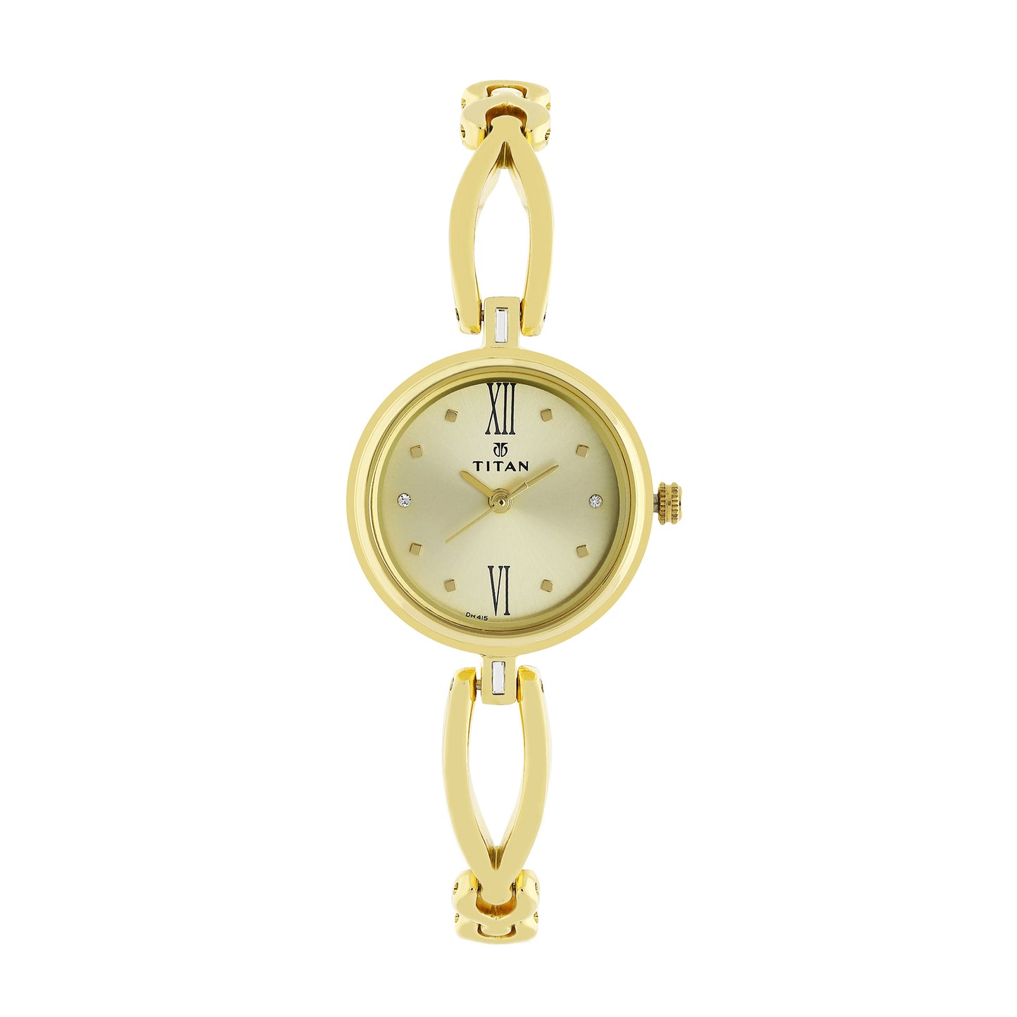 Titan Karishma Champagne Dial Alog Watch for Women (2601YM01)
